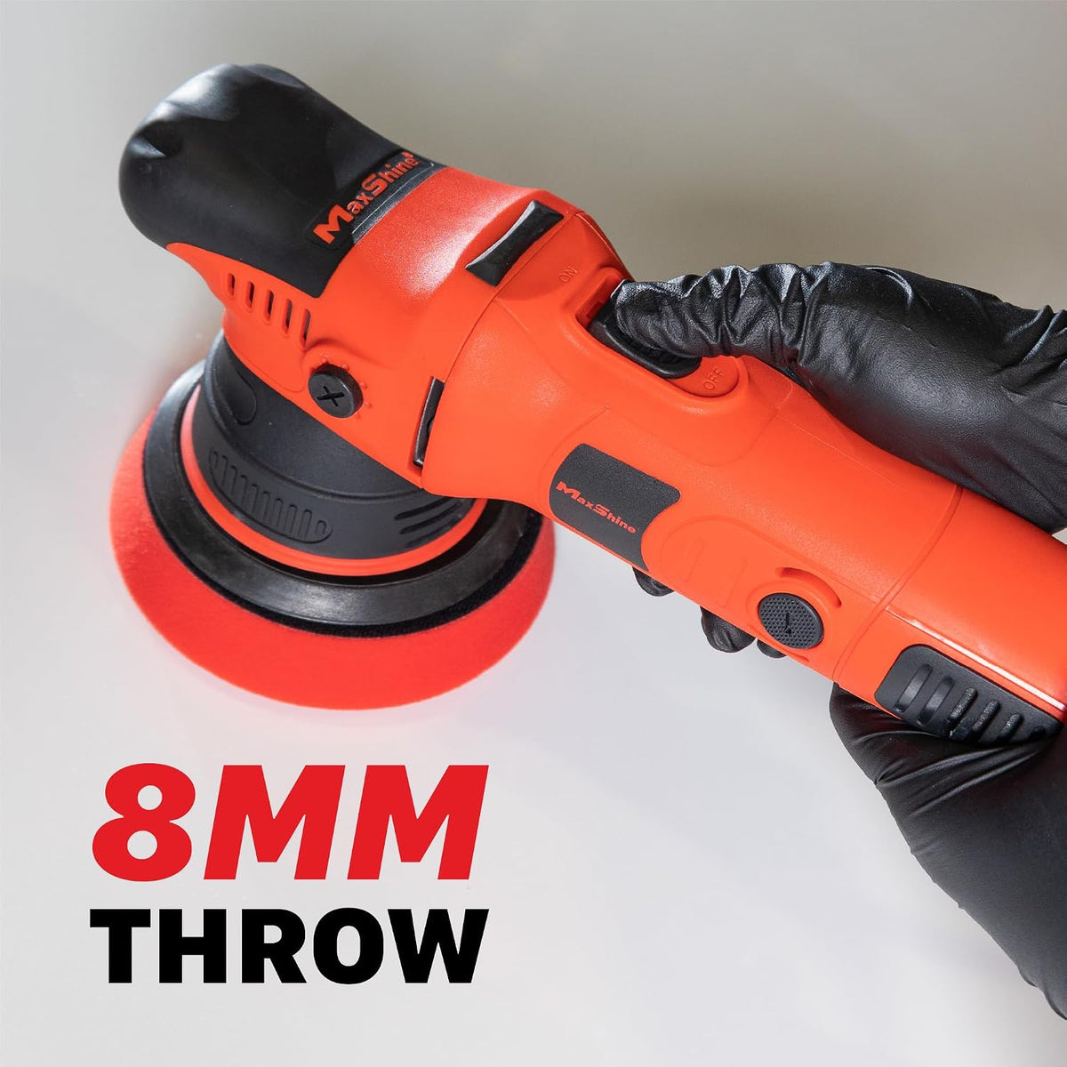 Maxshine M8S V2 Dual Action Polisher – 8mm Throw Random Orbital Buffer, 1000W Detailing Machine with 5″ Backing Plate – 6-Speed, 5/16″ Thread for Car, Truck, SUV & Boat Paint Correction