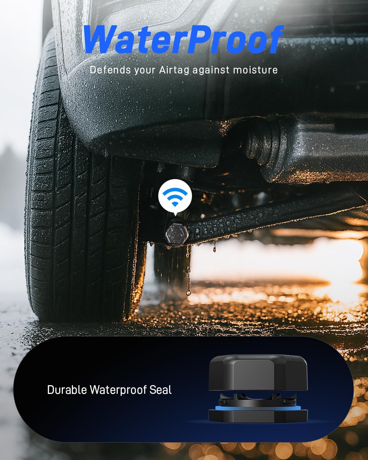 for Airtag Magnetic Case – Tagginnc Powerful Magnet & Discreet Hexagonal Nut Design with Sticky & Non-Slip Base, Waterproof and Durable, Compatible with AirTag for Cars, Trucks & Trailers (Single)