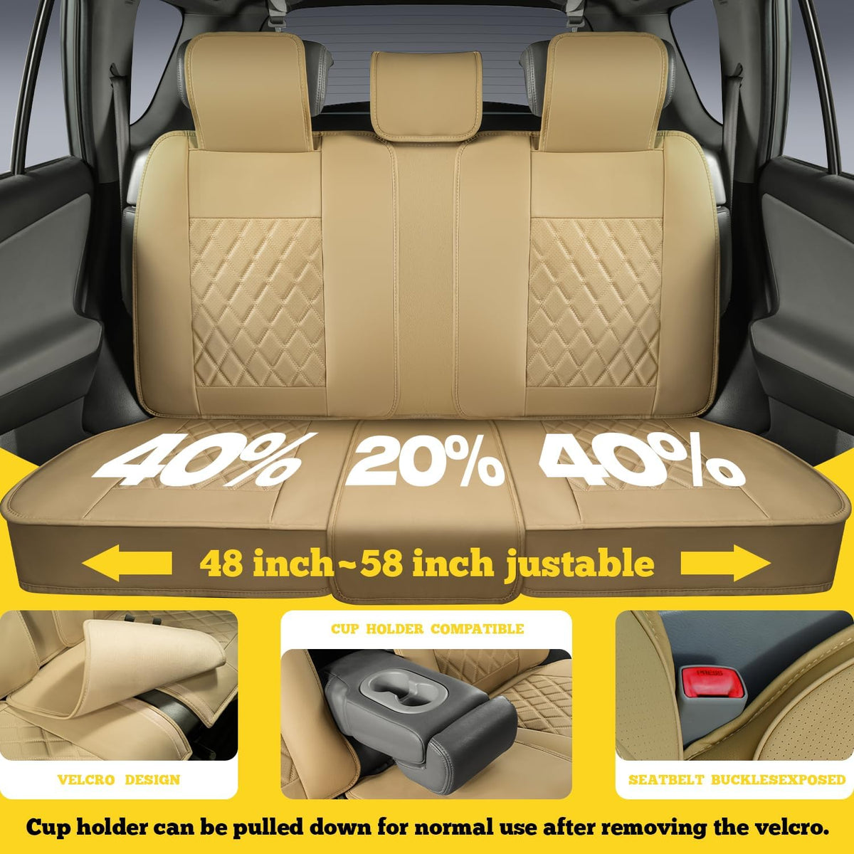 LINGVIDO Car Seat Covers Full Set (5 Seats) - Premium Perforated Nappa Leather, Waterproof Shield, Omni-Adapt Fit SUVs Sedans, Ultimate Family & Pet Protection