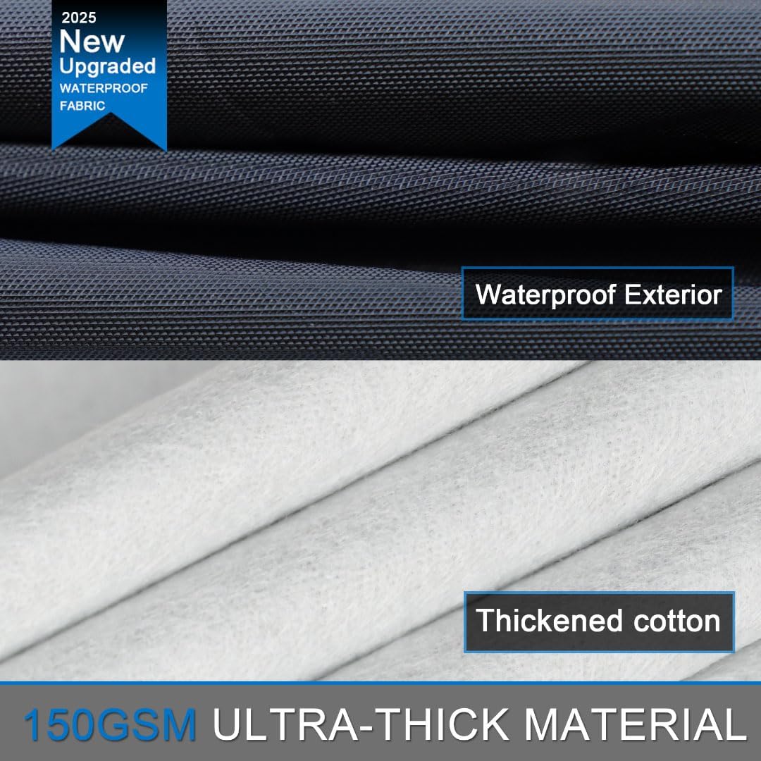 Toyota Tacoma Truck Cover Custom Fit 1995-2026 Access/Double Cab SB (5') with Door Zipper, 12 Layers Full Exterior Pickup Truck Cover Waterproof All Weather, Wind Dust Sun Protector.