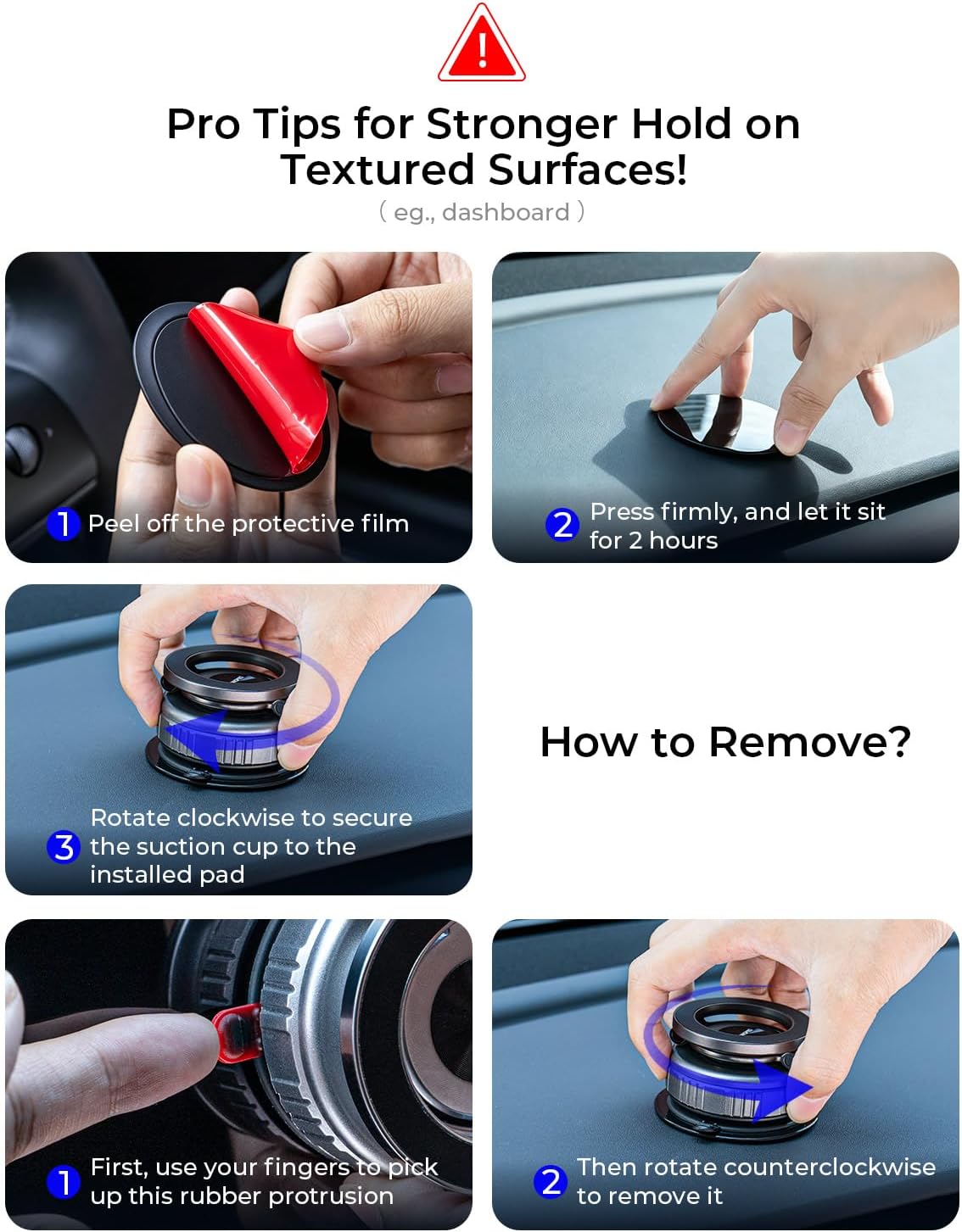 【Upgraded】All Metal for Magsafe Car Mount, Vacuum Magnetic Phone Holder
