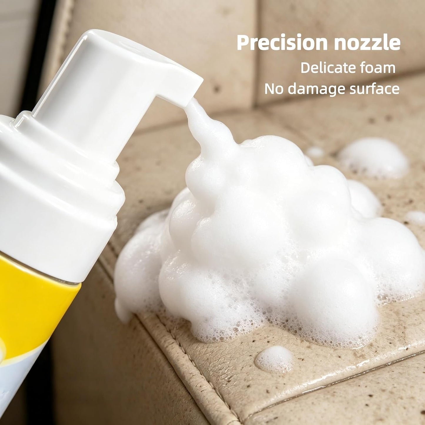 4-in-1 Multi-Enzyme Foam Cleaner, New Foam No-Rinse Cleaner, All Purpose Deep Cleaning Spray for Car Interior Kitchen Bathroom Sofa with Cleaning Sponge Towel(Regular, 2pcs)
