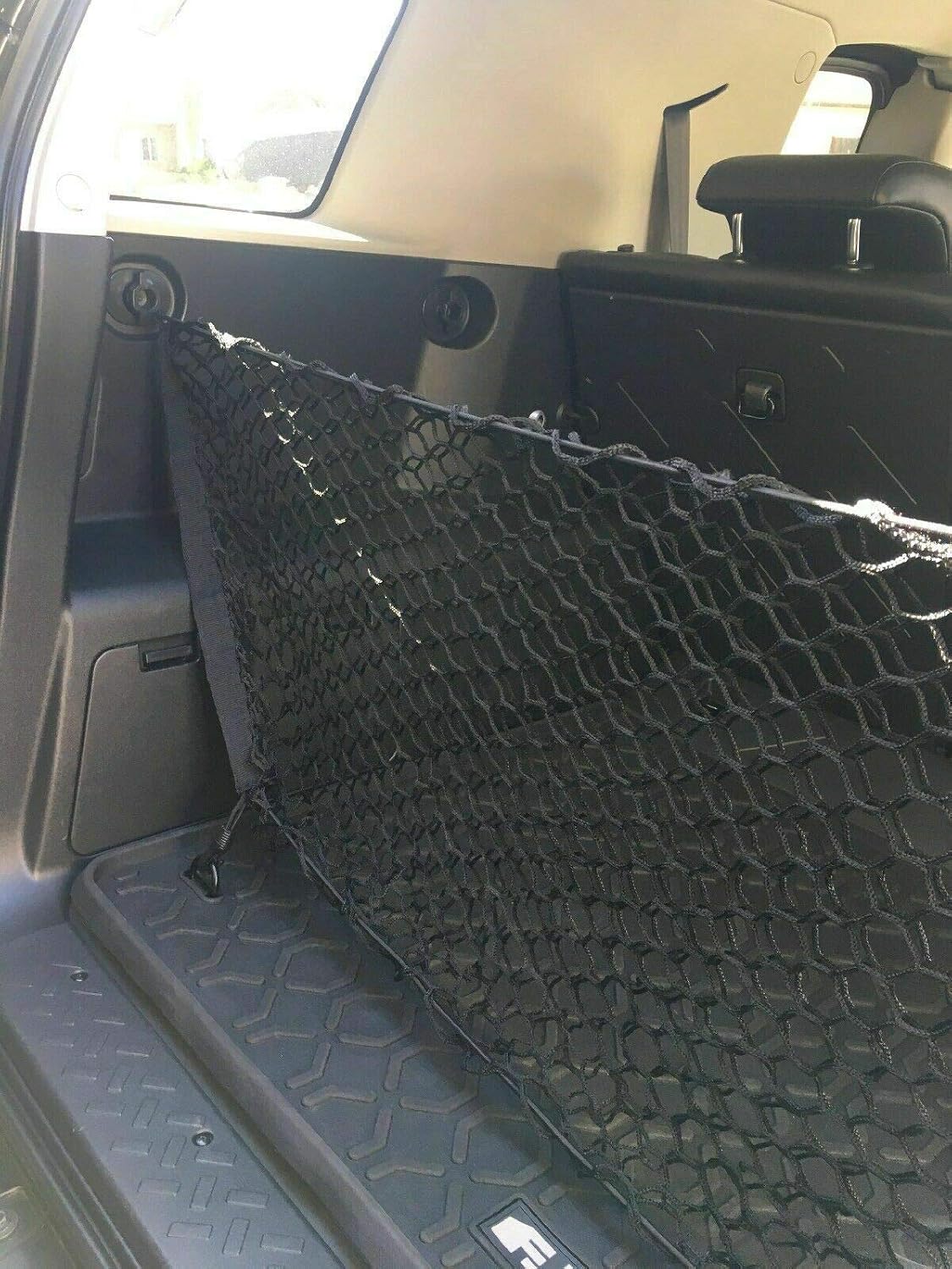 Rear Trunk Organizer Cargo Net for Toyota FJ Cruiser 2007-2014 – Envelope Style Cargo Net for SUV - Premium Mesh Elastic Car Trunk Organizer – Compatible with Toyota FJ Cruiser