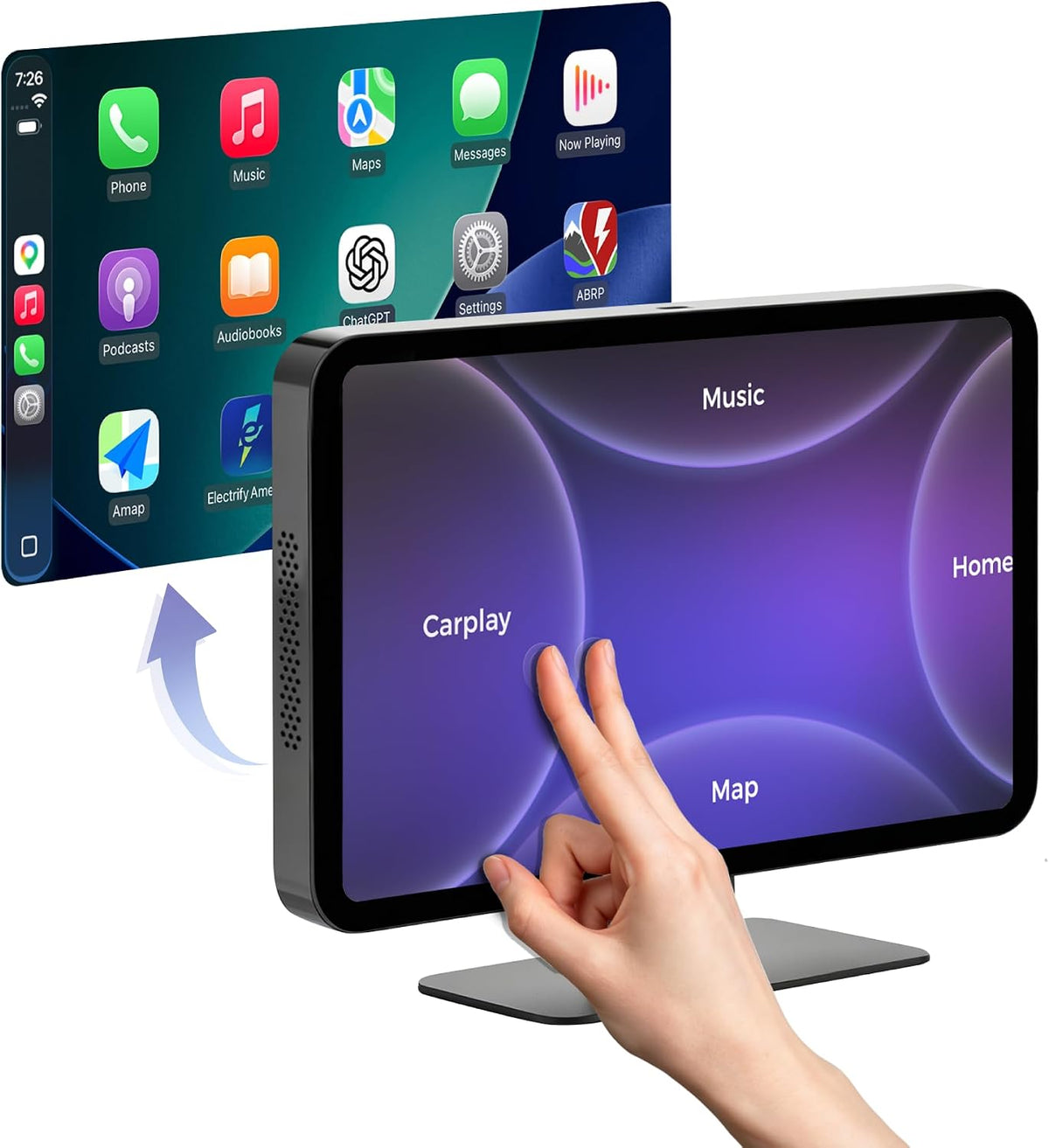 9" Wireless CarPlay & Android Auto Screen for Car with 1080p Backup Camera