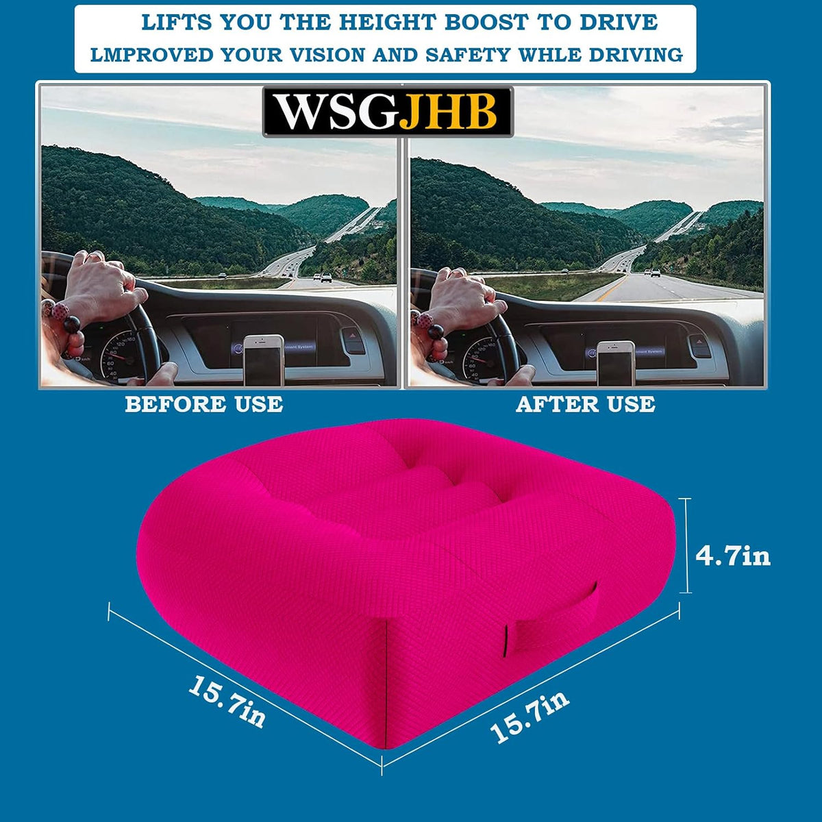 WSGJHB Seat Cushion Pillow for Office Chair/Car, Comfort Car Booster