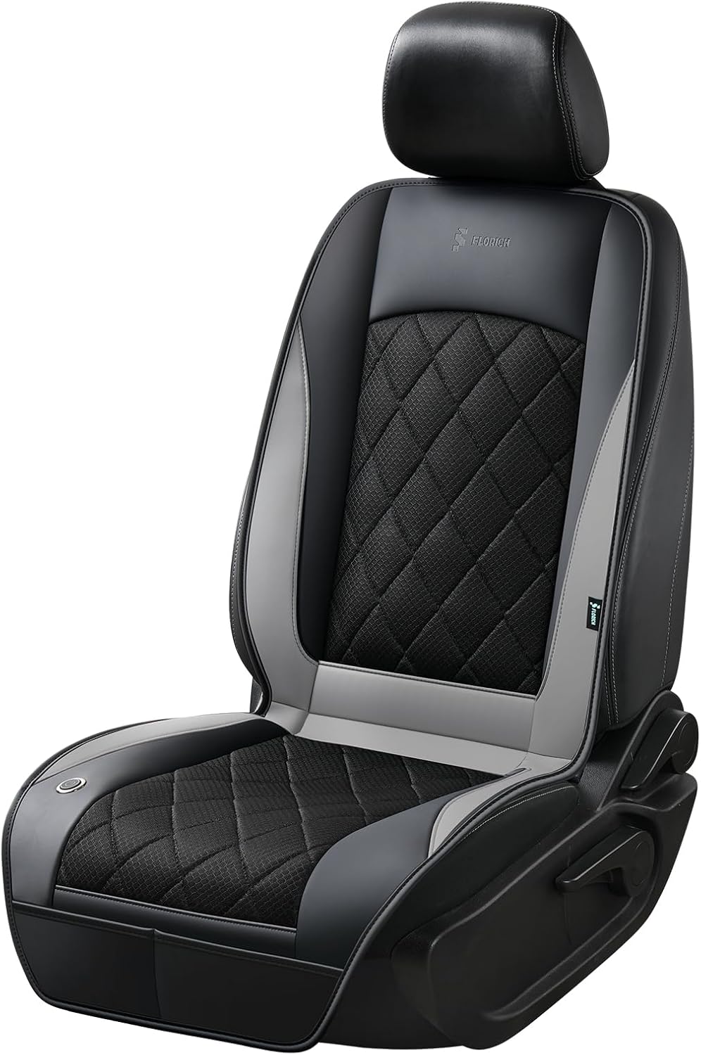 FLORICH Cooling Car Seat Cover, Ventilated Seat Cushion Cooling Car Seat Pad for Summer Driving with 8 Powerful Turbo Fans Universal Fit for Car SUV Truck Van-Grey