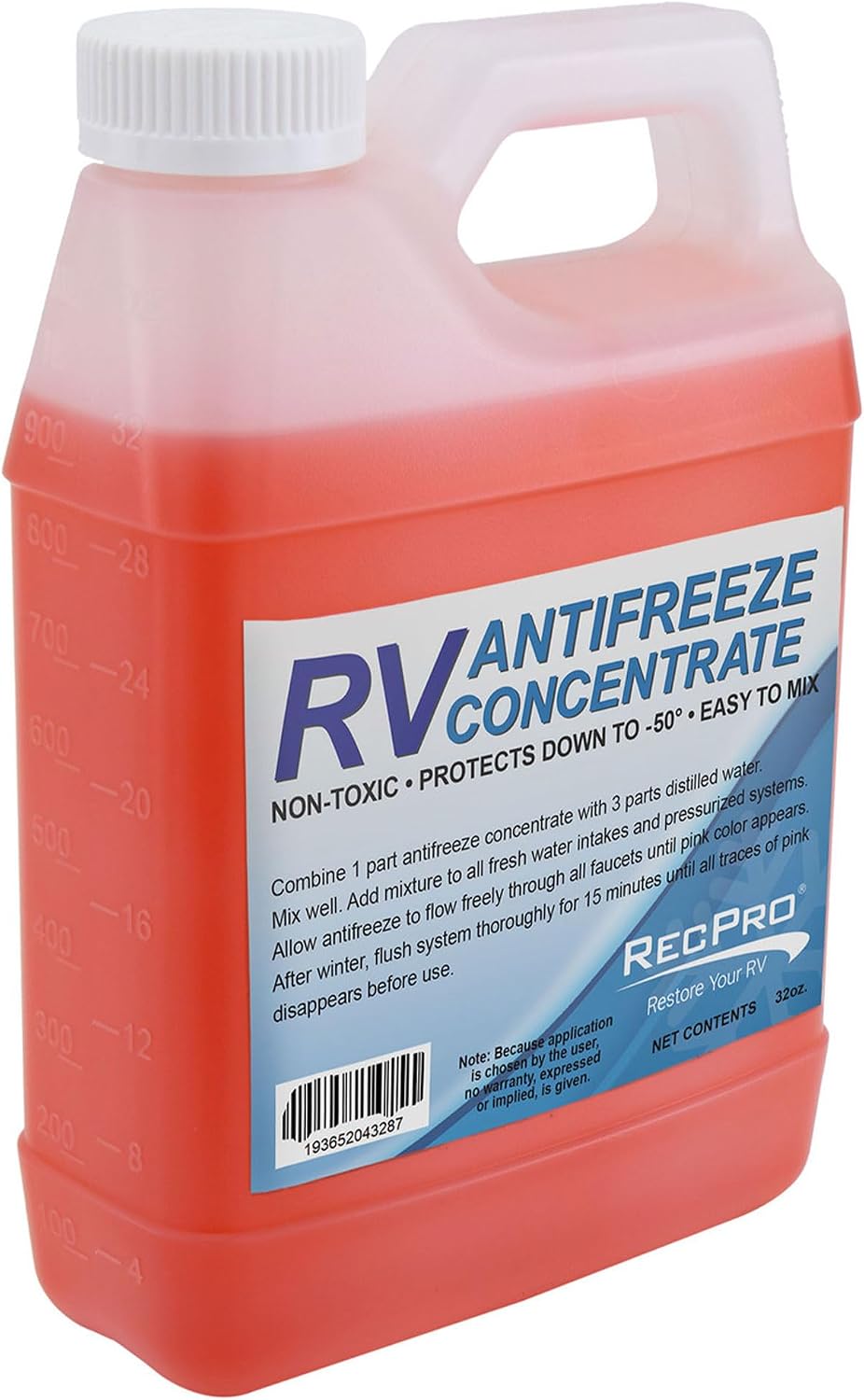 RecPro RV Antifreeze Concentrate | -50°F | 32 oz | 3 Pack