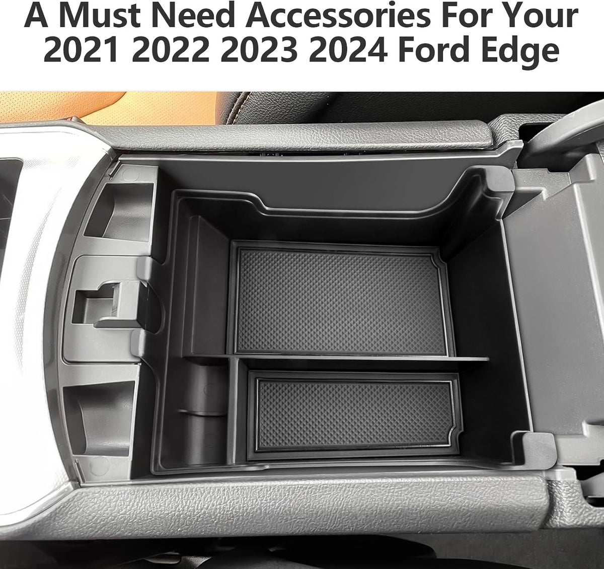 LUWU 2021 2022 2023 2024 2025 Edge Center Console Organizer Armrest Storage Box Insert Tray 2024 2025 Edge Accessories Black