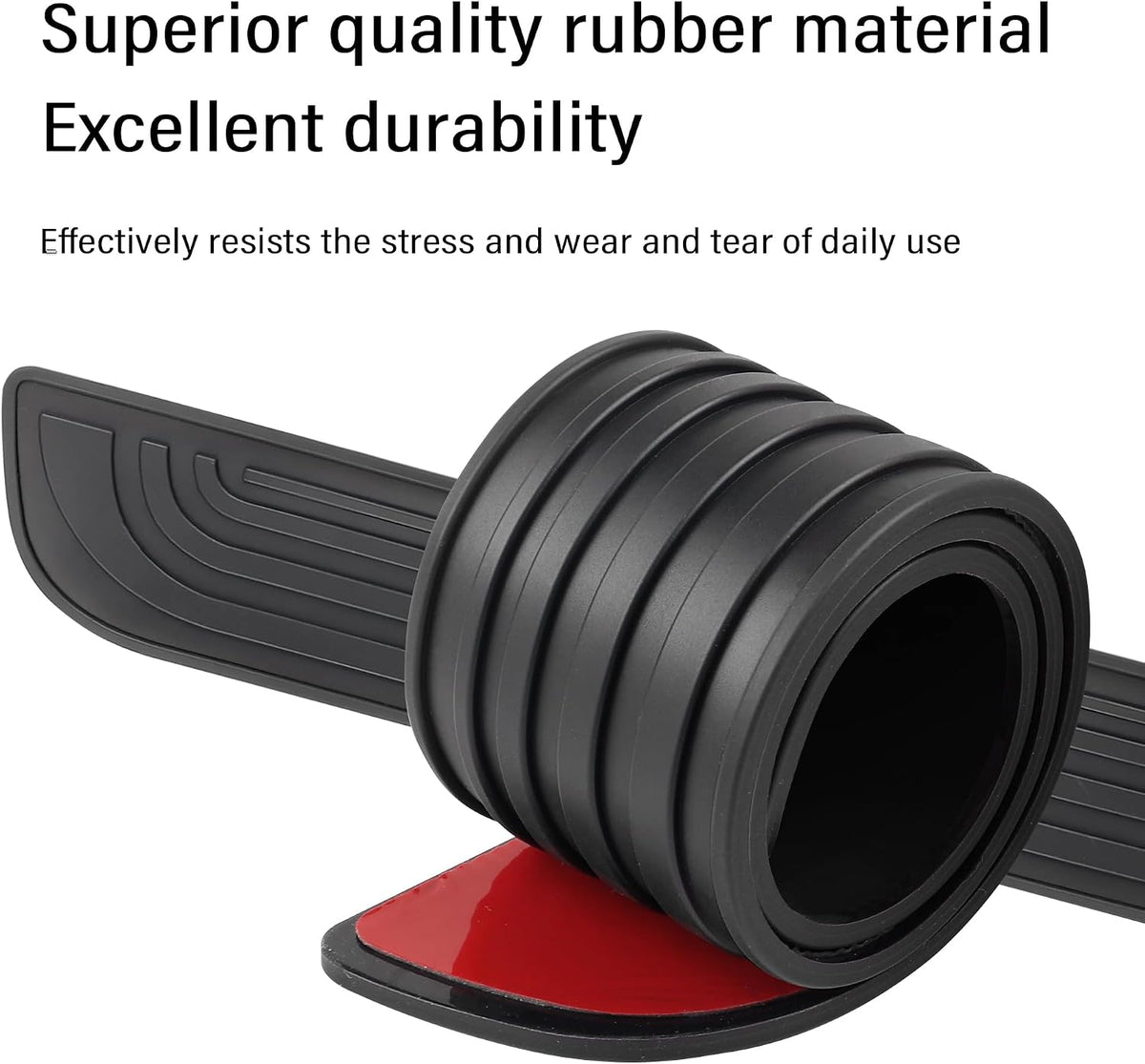 4PCS Car Door Sill Protector,Anti-Scratch Rubber Car Door Protector Edge Guards for Door Steps,Universal Waterproof Door Threshold Strips Exterior Accessories for Car Truck SUV (Black, Width 2.36")