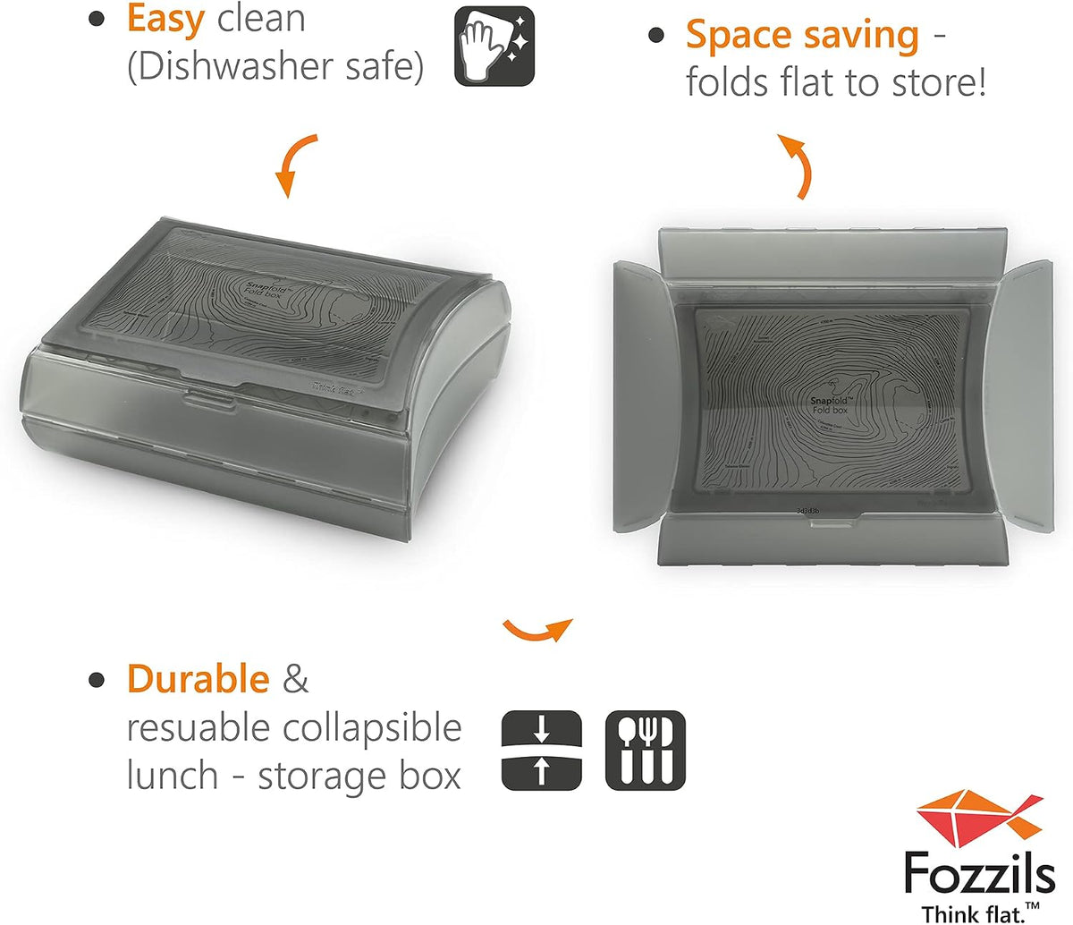 Fozzils Snapfold Fold Box Light Grey/Grey