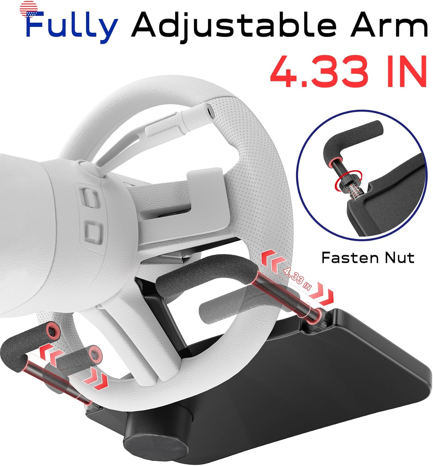 Car Steering Wheel Tray for Drivers Steering Wheel Tray for Dining, Mobile Office & Travel Food with Cup Holder, Scratch-Free EVA Hook Covers, 2-in-1 Desk Table for Car - Black