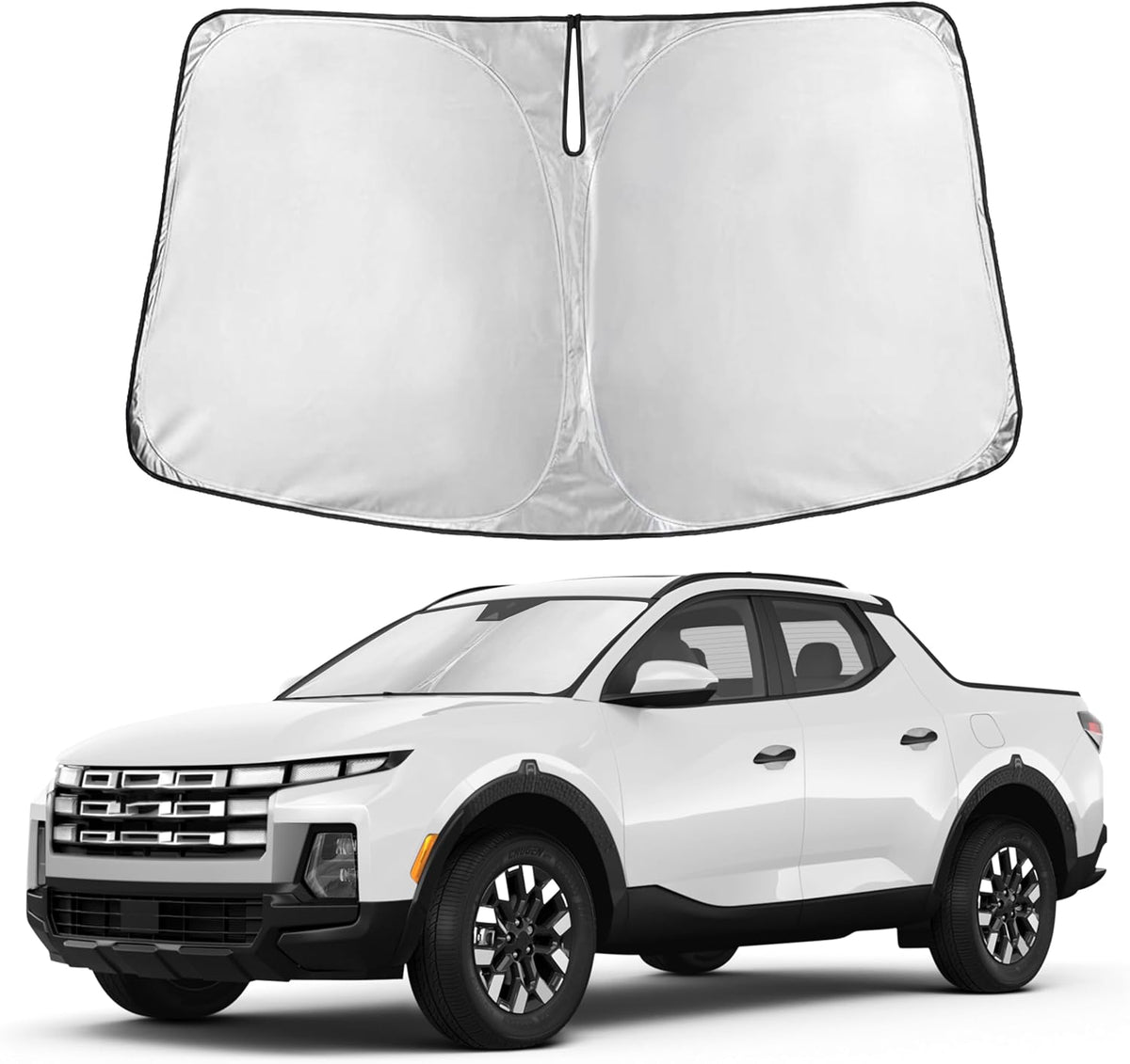 Autovir Windshields Sun Shade Fit for 2022-2024 2025 2026 Hyundai SantaCruz