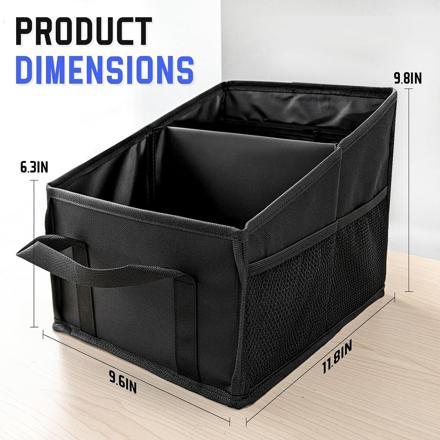 Car Seat Organizer, Collapsible Auto Console Storage Caddy with 4 Mesh Pockets, Multiple-Pocket Storage Organizer Interior Accessories for Vehicle Front & Back Seats