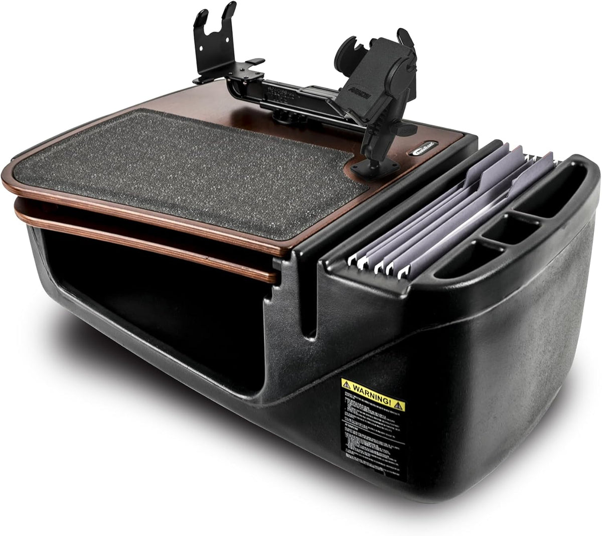 AutoExec GripMaster Car Desk for Your Vehicle Workstation and Mobile Office, Natural Birch