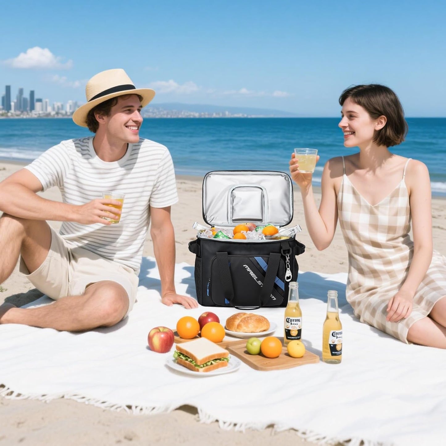 Maelstrom 30 Can Collapsible Soft Cooler Bag with Quick Access Opening | 5-layer Insulation,16h Cold, Leakproof, Waterproof, Multiple Pockets, Bottle Opener, Portable for Beach, Camping, Picnics