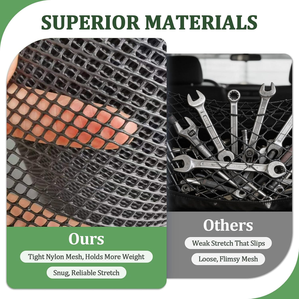 3-Layer Cargo Net for Ford Explorer 2020-2026, Zipper Bag Trunk Net for SUV