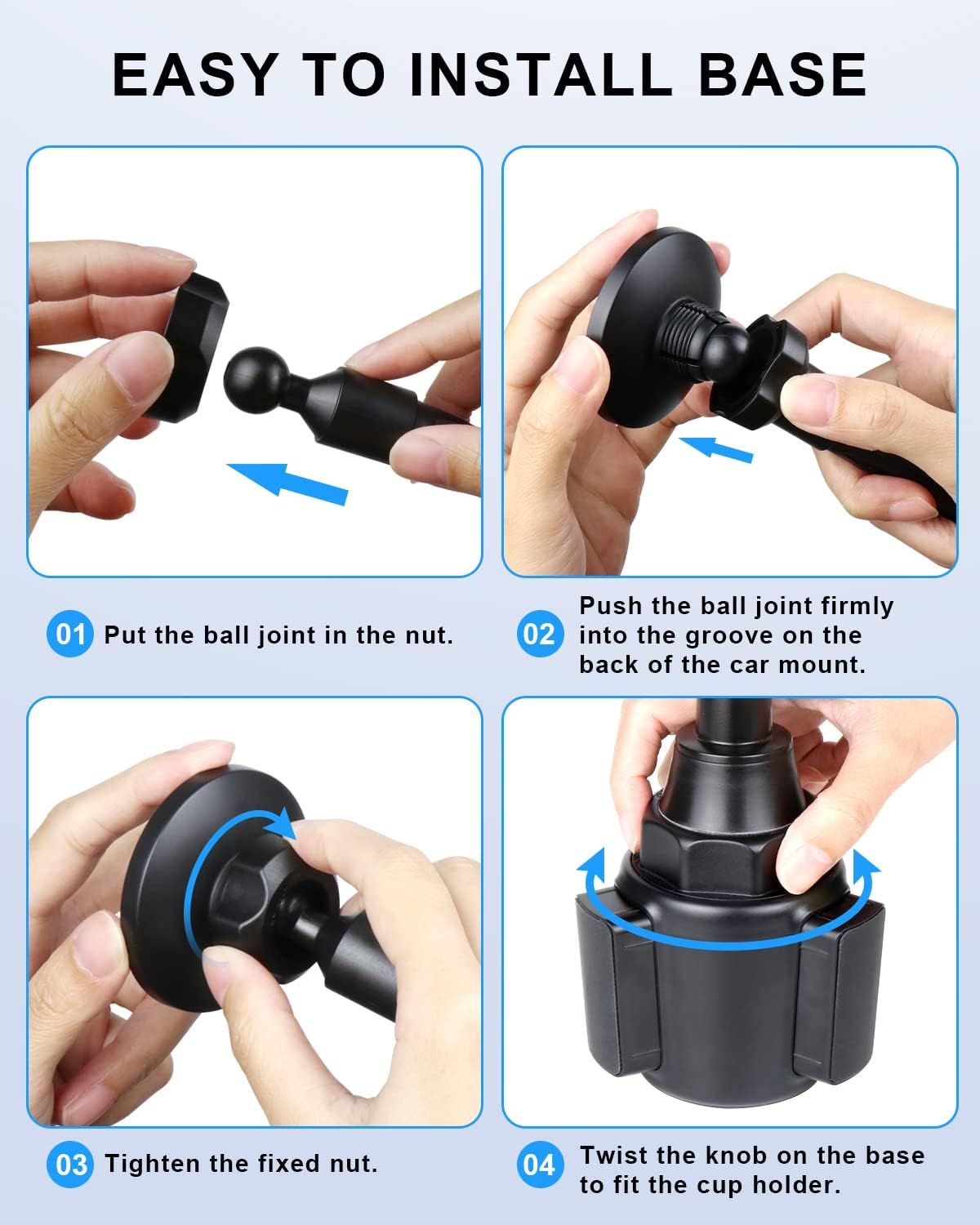 SUPERONE Magsafe Cup Holder Phone Mount, Universal Cup Phone Holder for Car