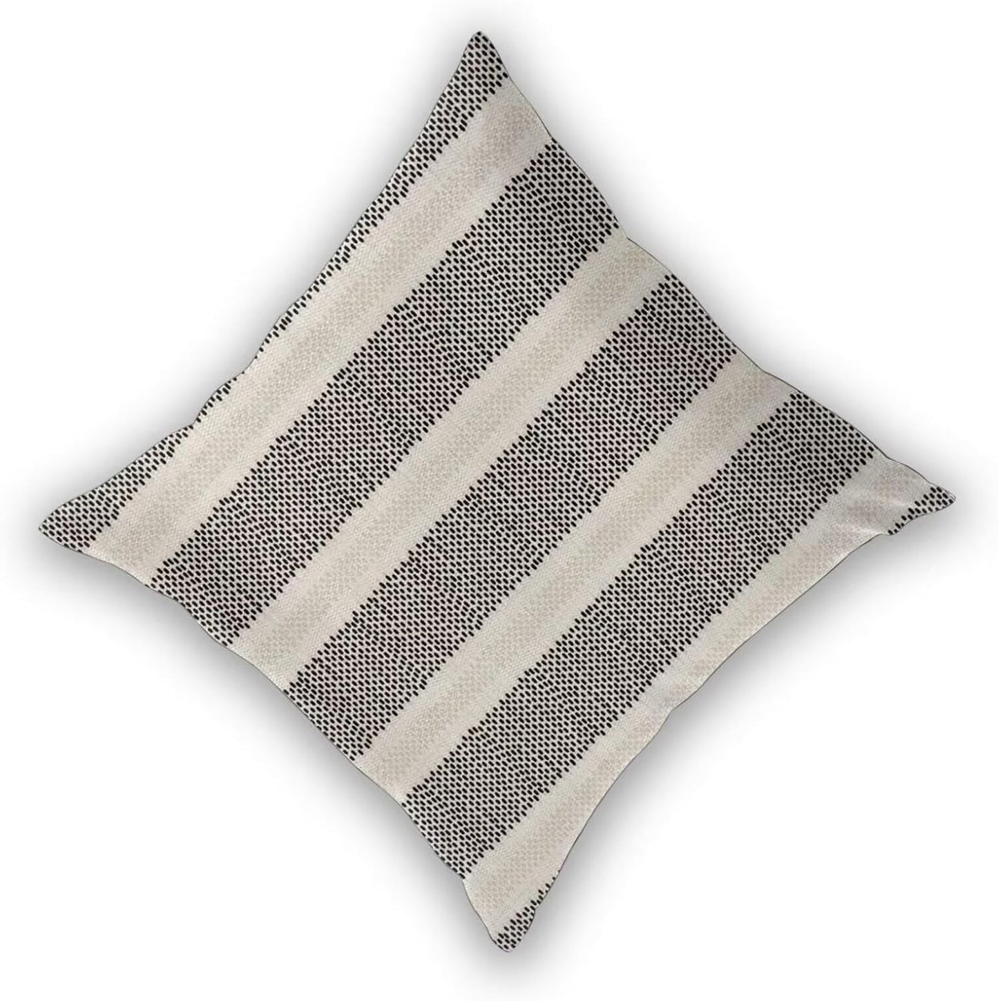 Black Polka Dot Pillow Covers 16 x 16 Inch Set of 2 Boho Striped Decorative Outdoor Throw Pillow Covers Linen Modern Geometry Cushion Cases for Home Sofa Couch Living Room Decor