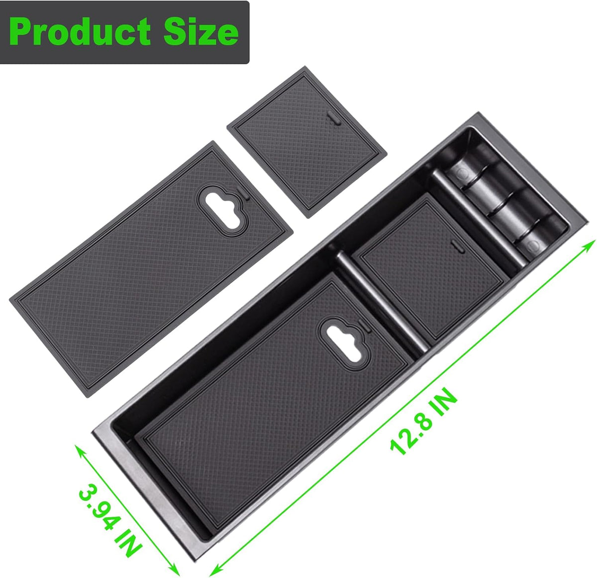 PIMCAR Center Console Organizer for 2024 2025 2026 Ford F150 & F150 Lightning Insert ABS Plastic Armrest Storage Box Interior Accessories(Work Great with The OEM Tray)- Only One Tray
