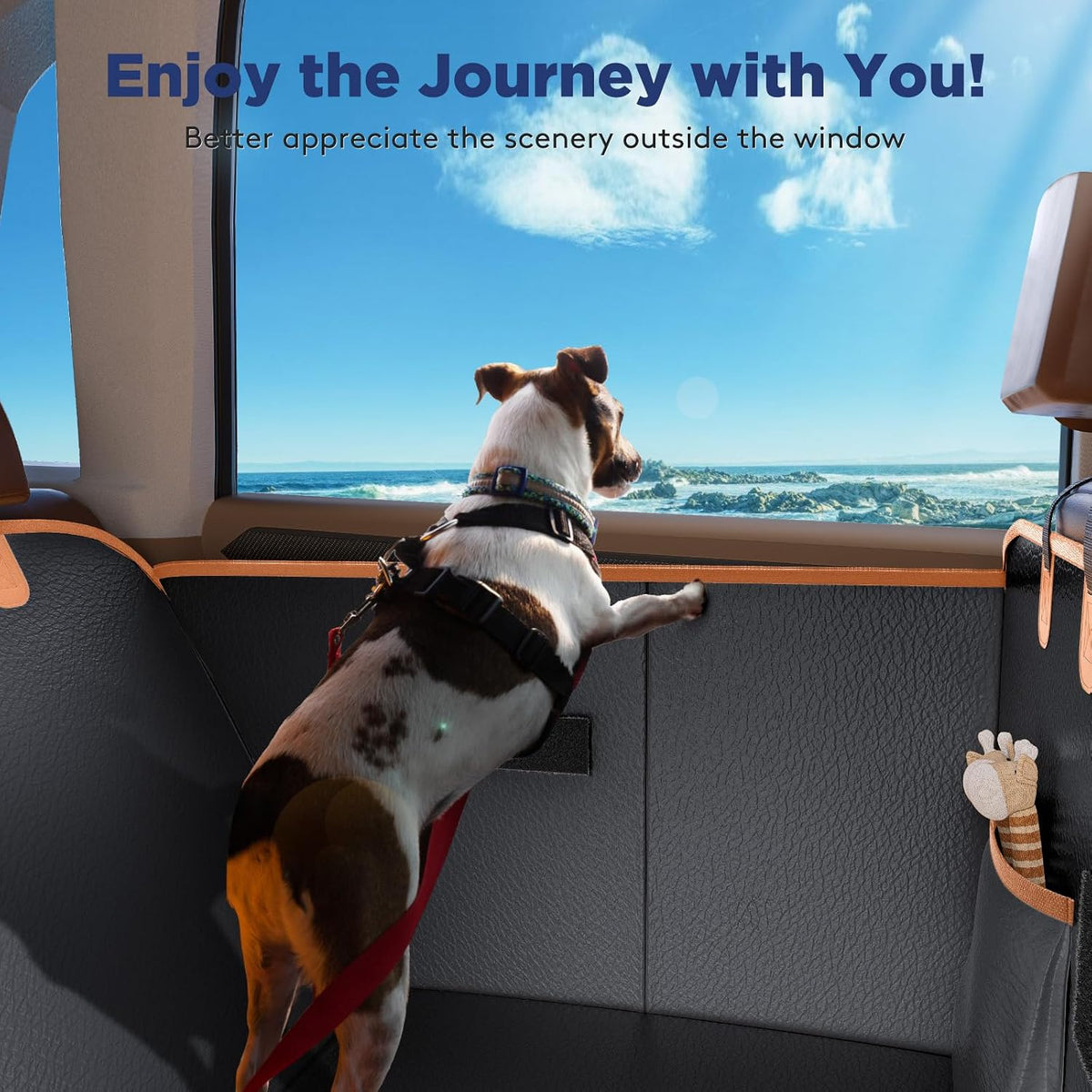 FURTIME XL Back Seat Extender for Dogs, Hard Bottom Seat Cover for Truck