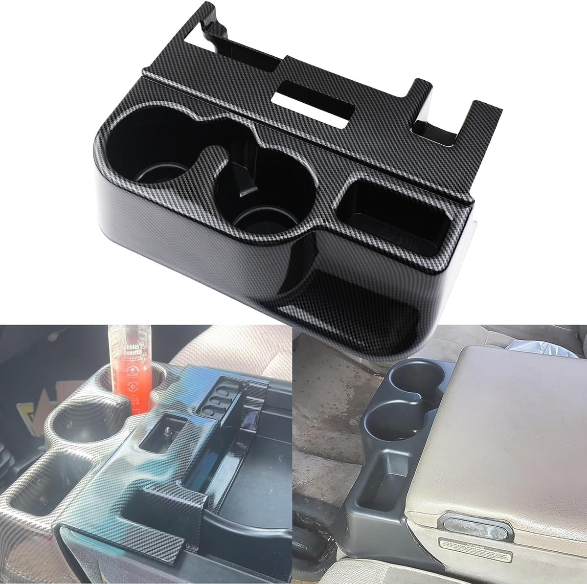 Cup Holder Attachment for Center Console | Compatible with 2003-2012 Dodge Ram 1500 2500 3500 Truck | Replaces SS281AZAA Front Seat Add-On Cupholder Tray Insert