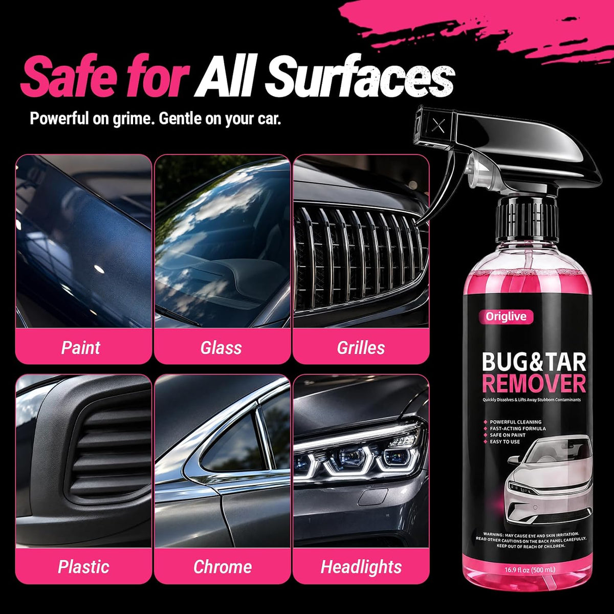 Bug & Tar Remover, Heavy Duty Exterior Car Cleaner, Safe on Paint