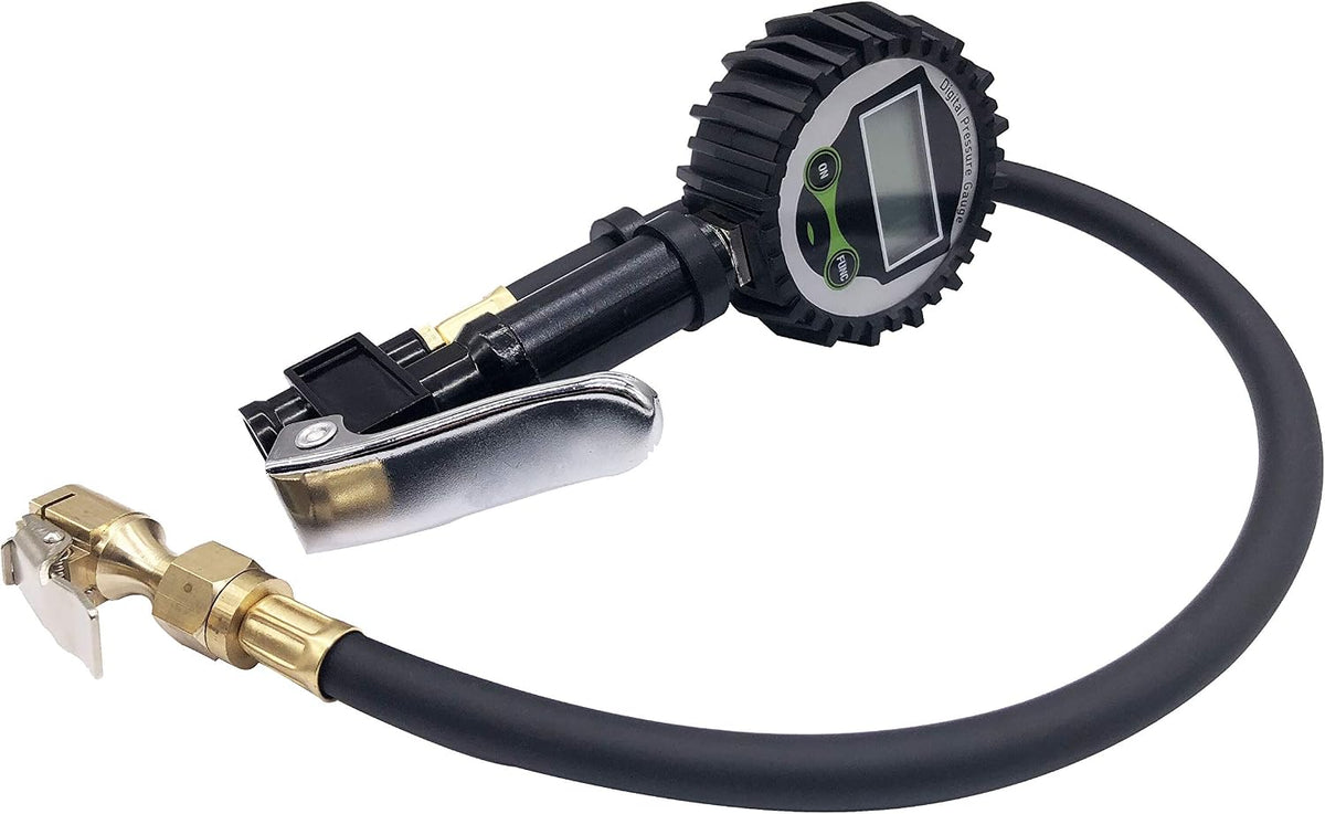 Alla Lighting High Performance Digital Tire Pressure Gauge - 150 PSI, Large Dial 2" Easy Read Air Chuck Tire Pressure Gauge for Cars, Trucks, SUVs, Bikes, Motorcycles