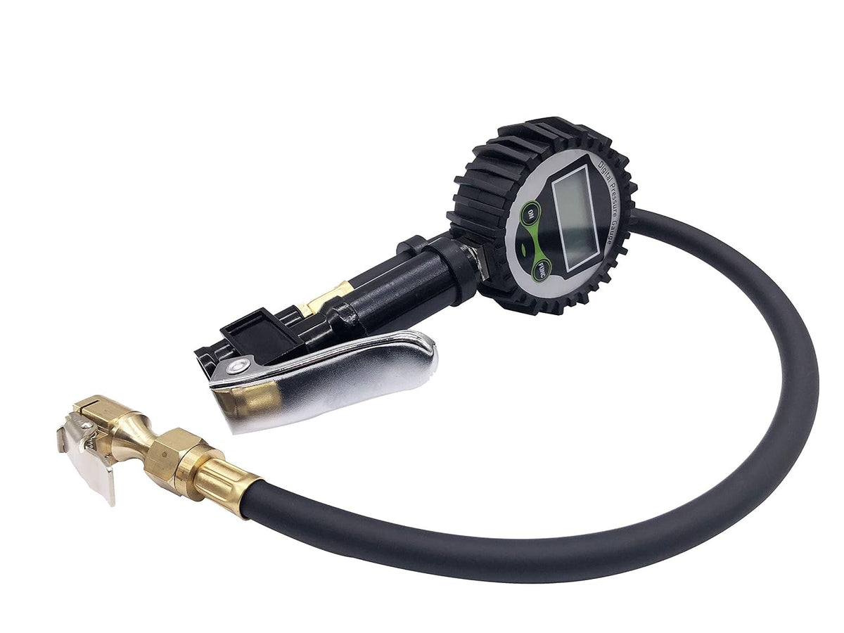 Alla Lighting High Performance Digital Tire Pressure Gauge - 100 PSI, Large Dial 2" Easy Read Air Chuck Tire Pressure Gauge for Cars, Trucks