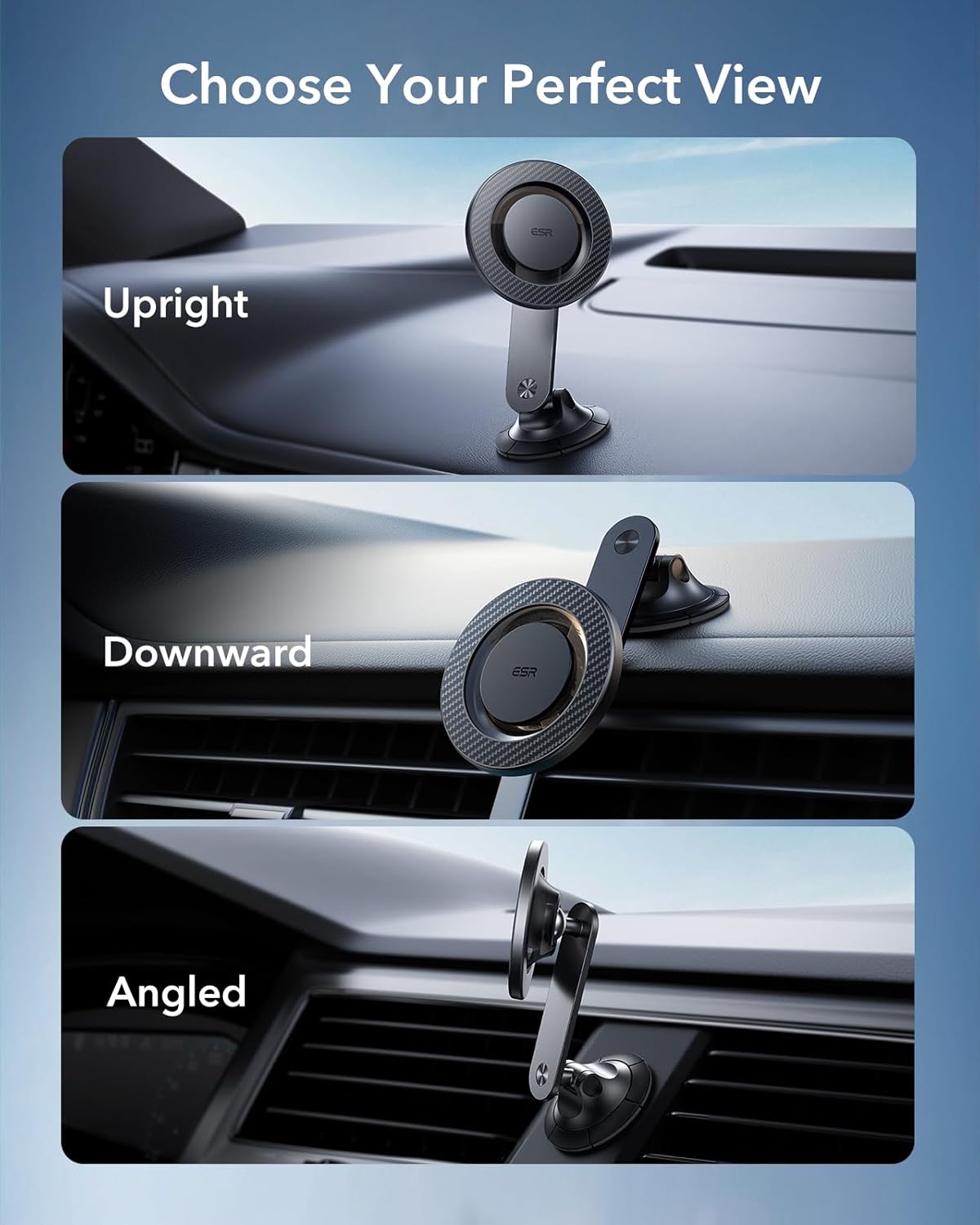 ESR for MagSafe Car Mount, for iPhone 18 Pro Max/Duo/17-12,Samsung/Google