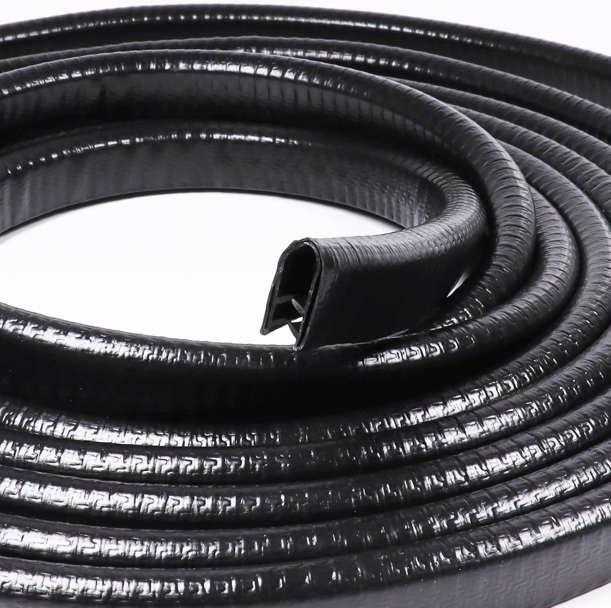 Edge Trim Seal Strip 1/2"×3/8" U‑Channel Weather Stripping with Metal 15FT