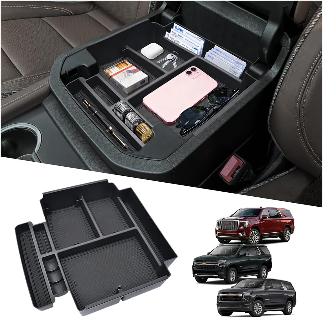 Center Console Organizer for 2021-2026 GMC YuKon Denali, Tahoe/Suburban