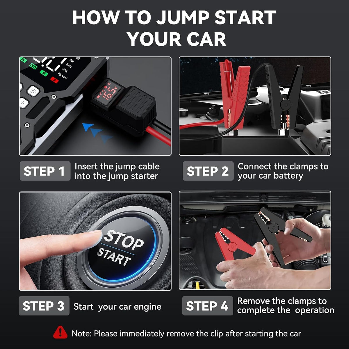 ACEZUK 8000A Jump Starter with160 PSI Air Compressor, All Gas/10L Diesel