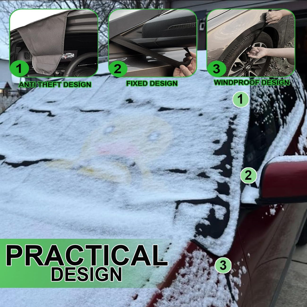 Car Windshield Cover,Car Windshield Protector for Ice and Snow,69'' x 43''