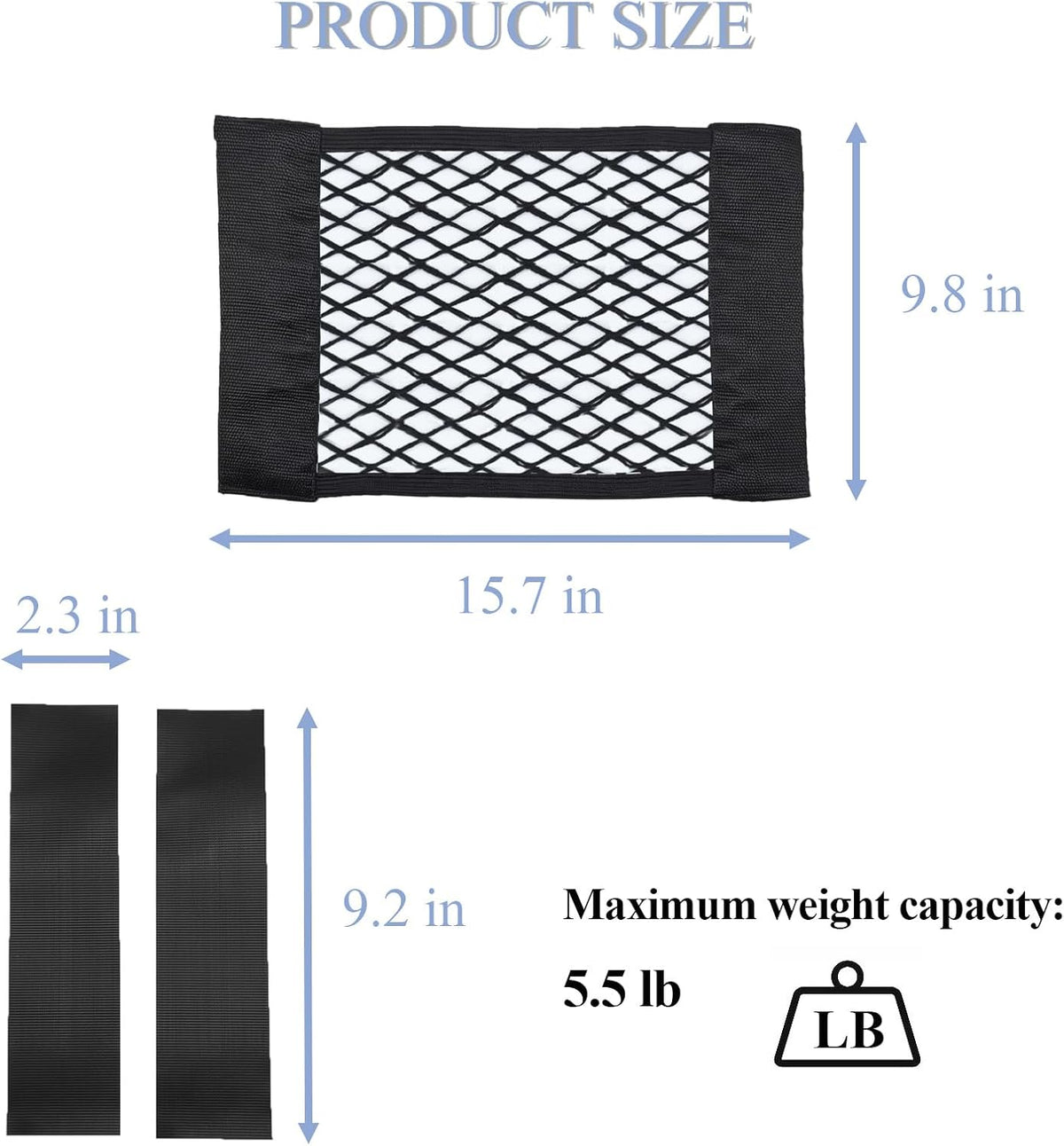 4 PCS RV Cargo Storage Mesh Net, Universal Car Storage Net Pockets, Elastic Stretchable Netting Pocket for SUV, Truck,RV, Camper (4)
