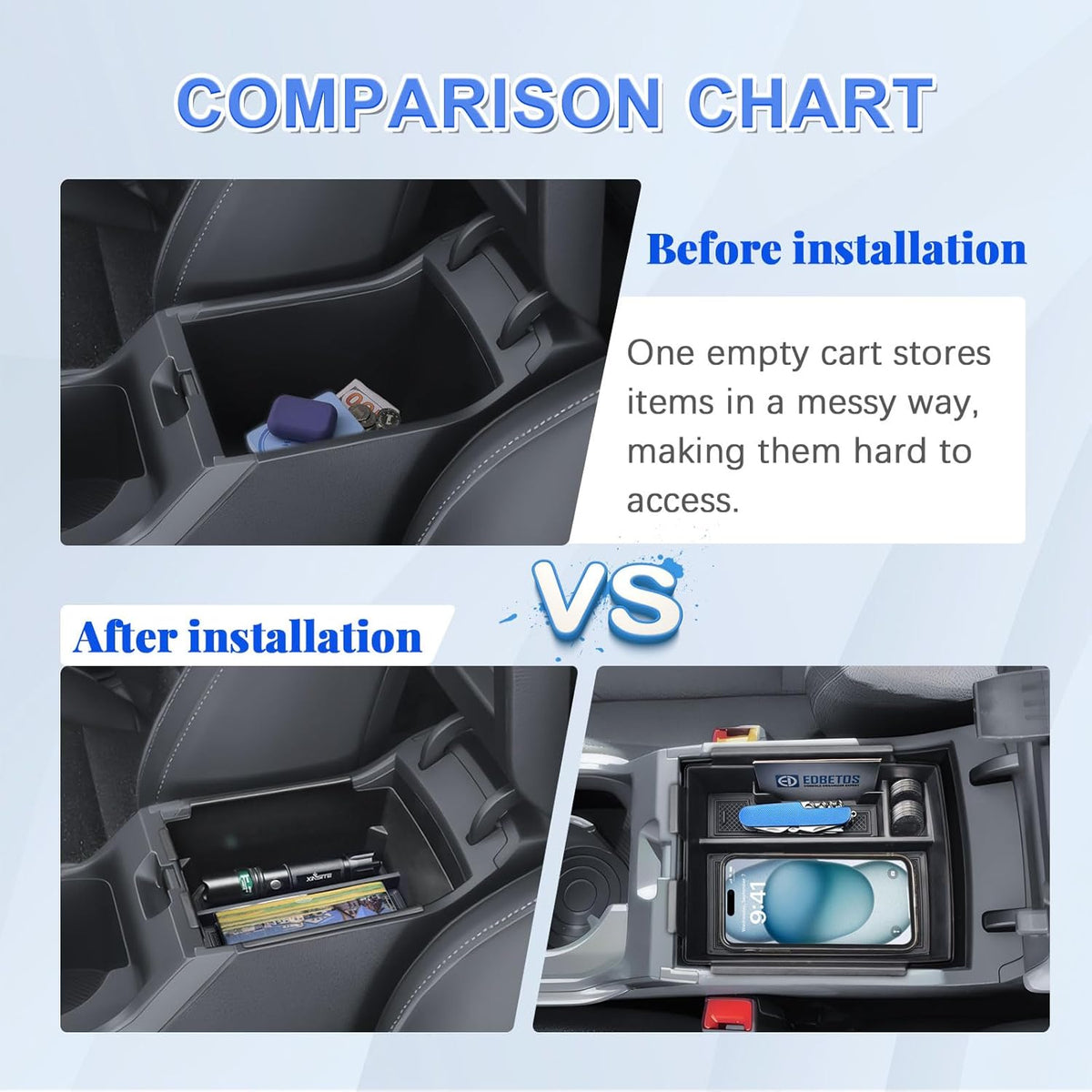 Dual Layer Center Console Organizer Tray for 2025 2026 Kia K4 Accessories