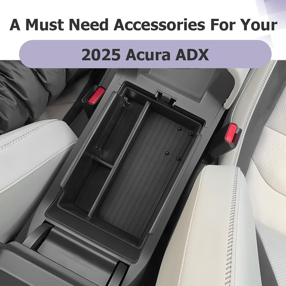 LUWU 2025 2026 A cura ADX Center Console Organizer for 2025 2026 A cura ADX Accessories Armrest Console Storage Box Insert Tray ABS Material Black