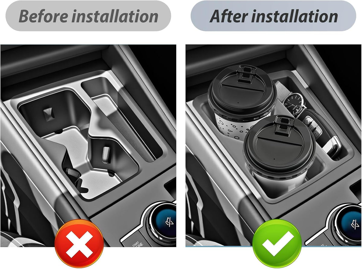 SKTU for 2025 2026 VW Tiguan Accessories Cup Holder for 2025 2026 Volkswagen Tiguan (S/SE/SE R-Line Black/SEL R-Line) Central Control Cup Holder VW Tiguan 2025 2026 Accessories Durable Cup Pad