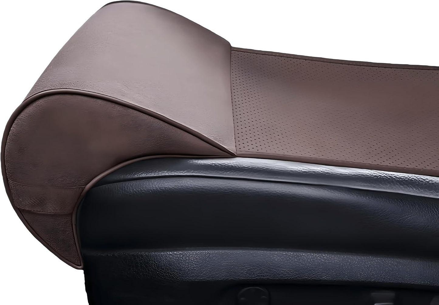 JUPENG Car Seat Leg Extender Cushion, Memory Foam Under Thigh Leg Support Pillow with Strap, Non-Slip Base & Removable Washable Cover for Driver Seat and Office Chair, Universal Comfort Pad (Beige)