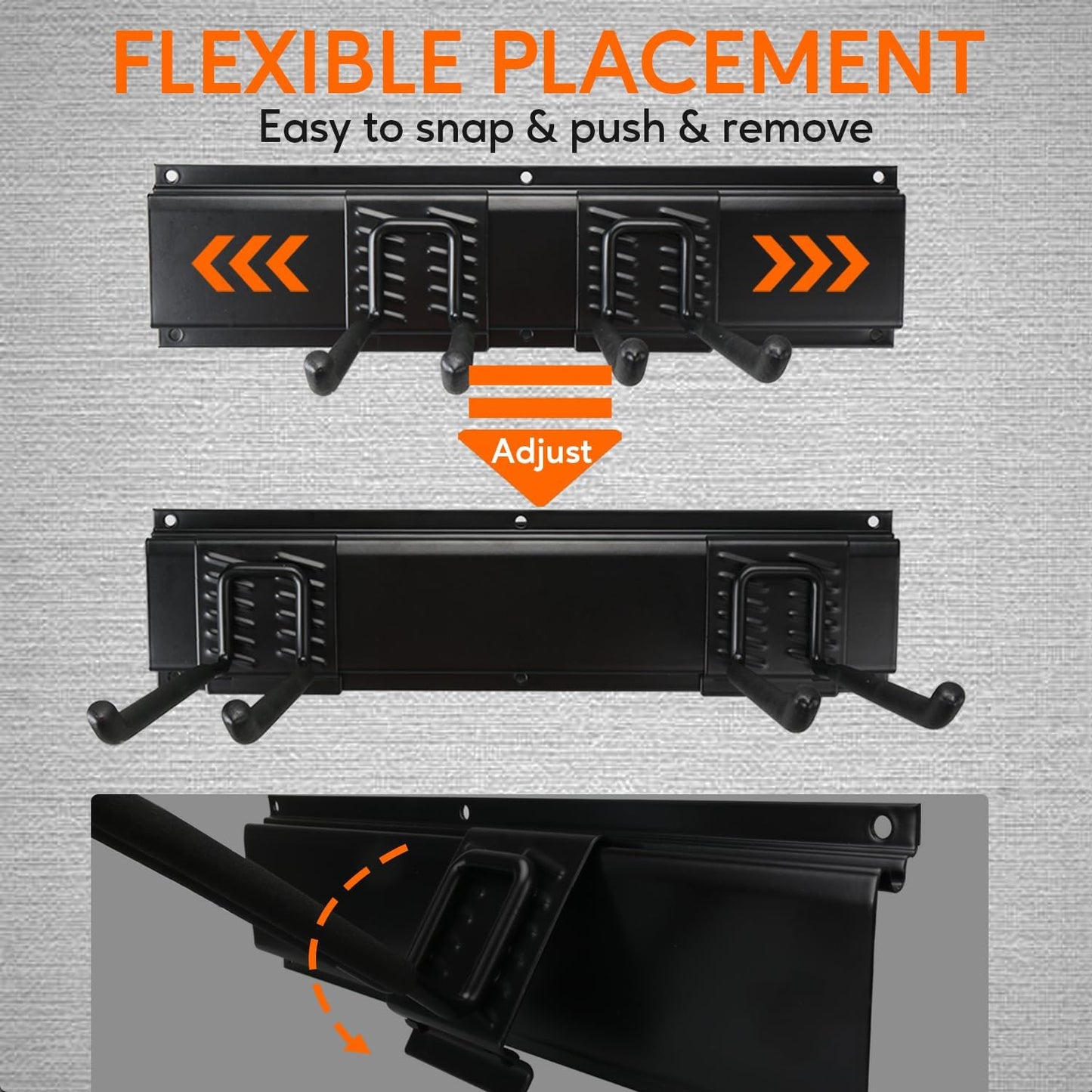 Garage Hooks Heavy Duty Tool Organizer (4 Pack) 12.4" Wall Mount Hanger Rack Garage Storage Utility Hooks for Hanging Car Tires, Ladders, Chairs, Hoses, Power Tool, Bulk Items, Ropes, etc.