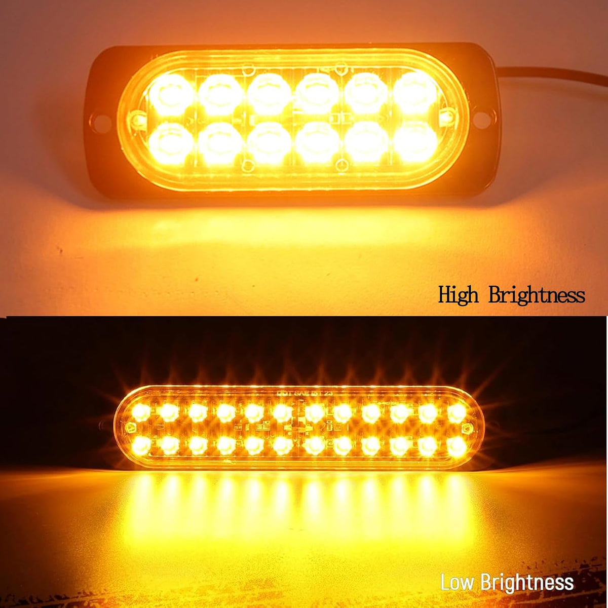 8-Pack 12 LED Vehicles Trucks Emergency Strobe Lights Kit, 12-24V Light