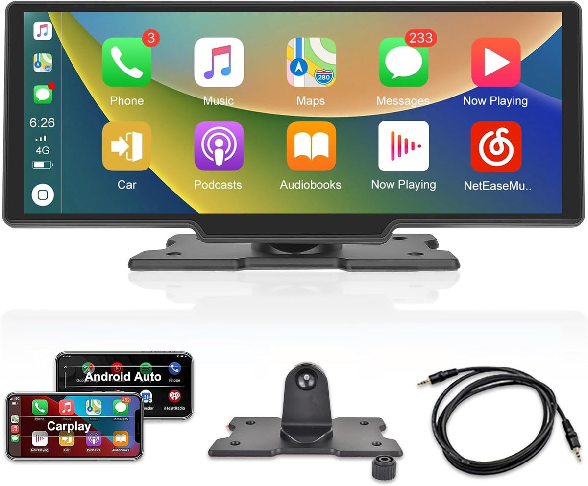 Carplay Screen Stereo 10.3 inch HD Wireless Car Play & Android Auto