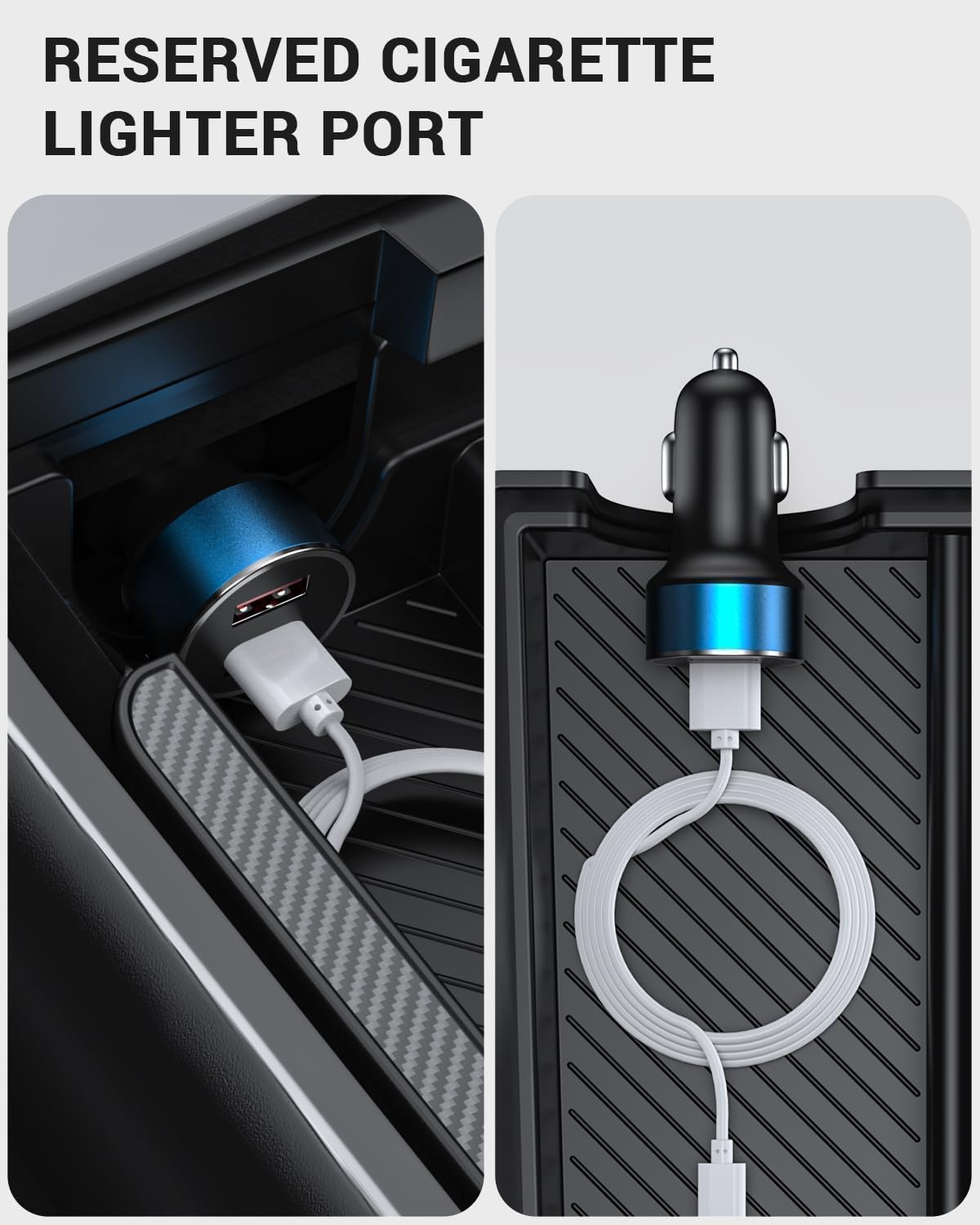 BASENOR 3PCS Center Console Organizer for Tesla Model Y Model 3