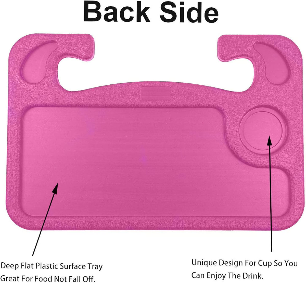 Steering Wheel Tray,Car Desk for Writing,Laptop,Tablet,iPad or Notebook with Pen Slot,Food Eating Table Trays,Fit Most Vehicle Steering Wheels(Pink)