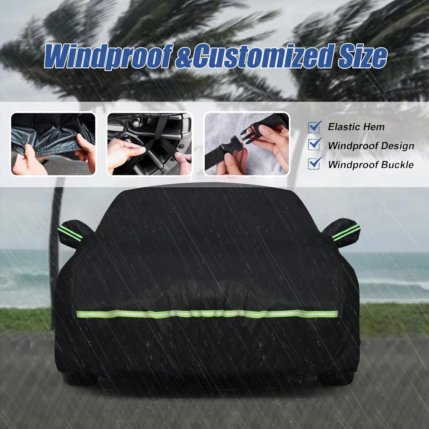 Waterproof Car Covers Fit for 2010-2023 Chevy Camaro(Black) Custom Heavy Duty Waterproof All Weather Protection Outdoor
