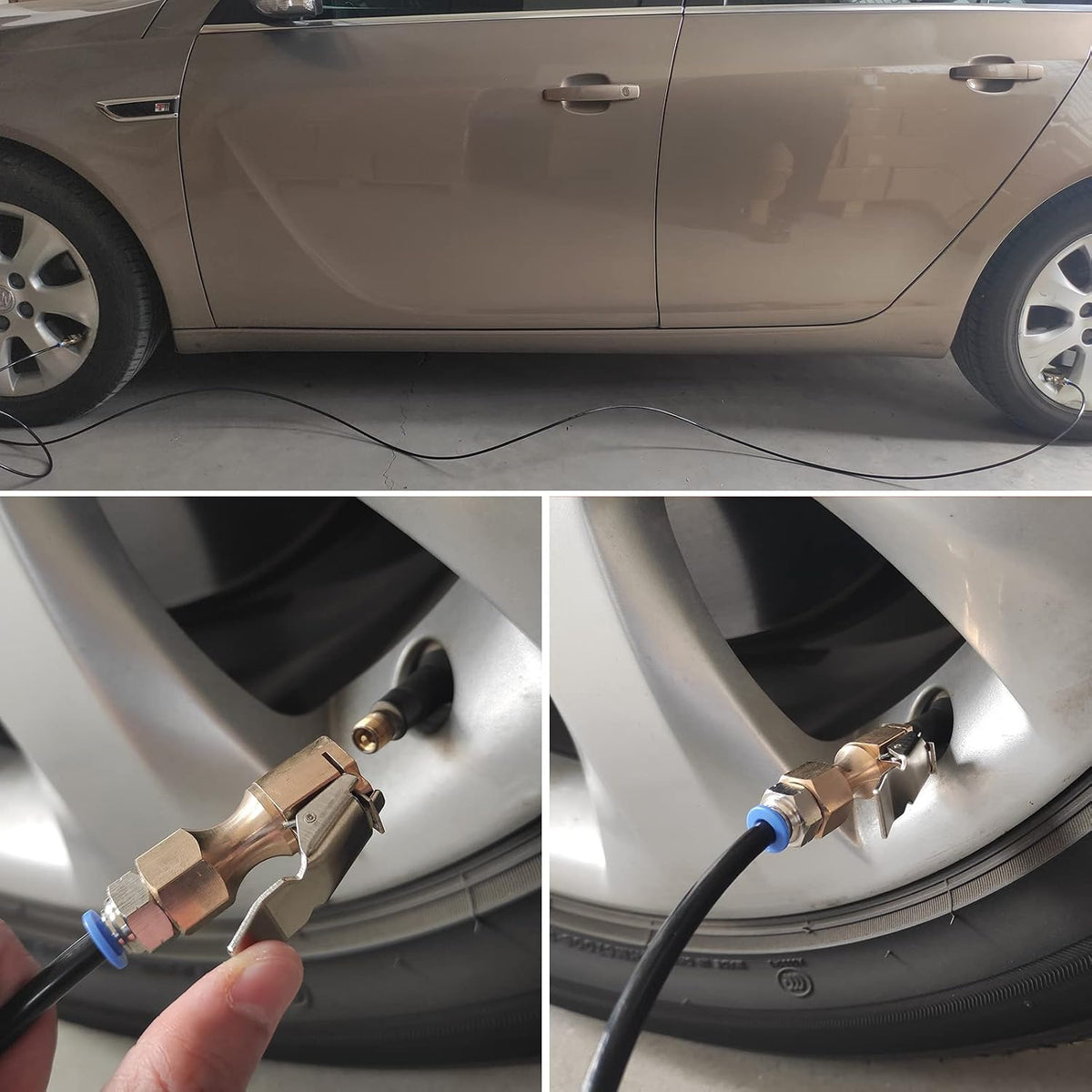 4 Way Tire Inflation System with Closed Flow Chuck for Car Trucks Off Road Vehicles-Compatible with HPA Tanks and Compressors
