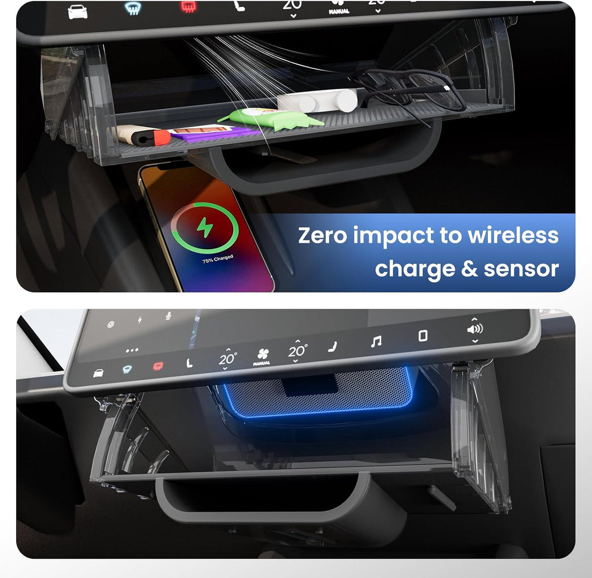 Hideable Under Screen Storage for Model Y/3 (Juniper/Highland)