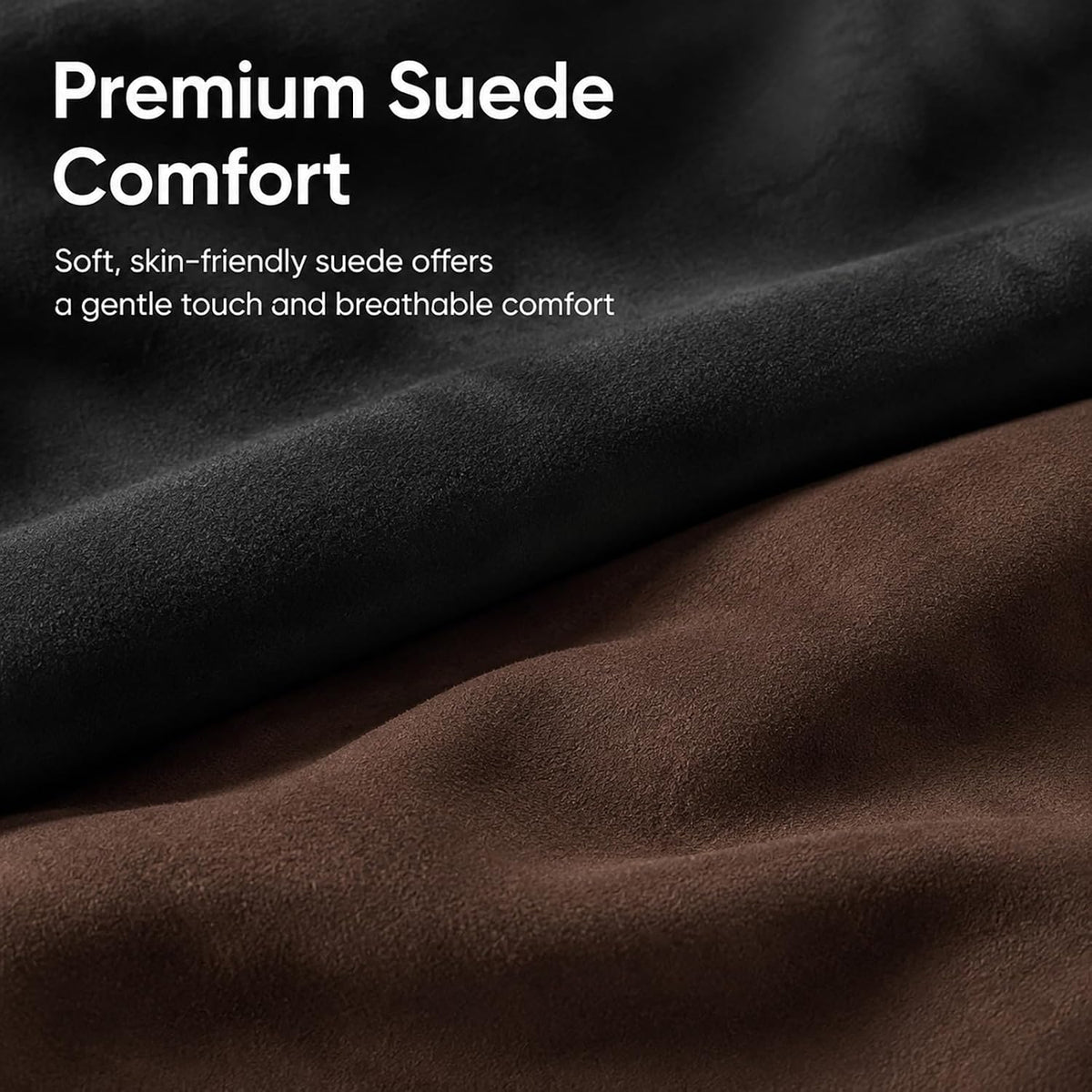 2 PCS Car Pillow for Driving Seat Soft Suede Headrest Neck & Lumbar Support