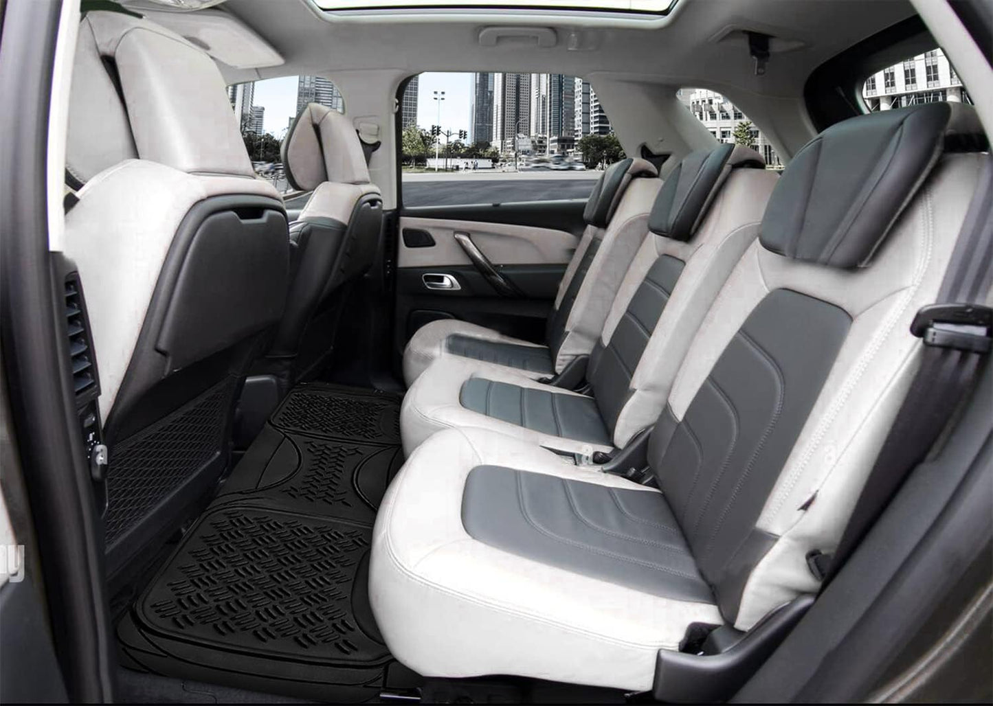 Zone Tech Premium Quality Automotive Rear Universal 1 Piece Runner Mat- All Weather Protection-Perfect for Car, Truck and SUV