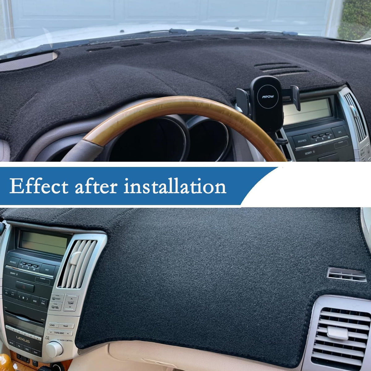 Dashboard Cover Mat for Lexus RX300 RX330 RX350 4rd SUV 2004 2005 2006 2007 2008 2009 Accessories Dash Cover Dash Mat Sunshade Glare UV Rays Protector