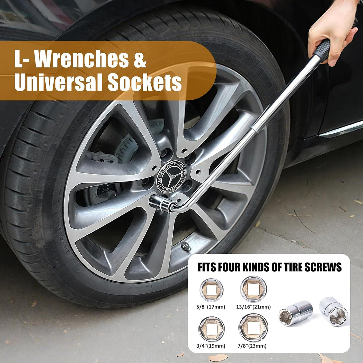 Roadside Emergency Kit with Scissor Jack for Car Safety Kit Emergency Roadside Kit for Car
